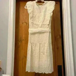 St Roche Elysian Lace Dress In Vanilla-Size 6-New